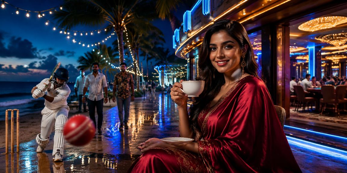 সেন্ট মার্টিনে সমুদ্র সৈকতে ক্রিকেট বেটিং আনন্দ